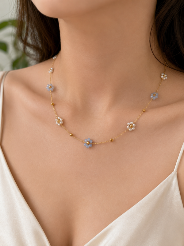 DAISY PEARL NECKLACE
