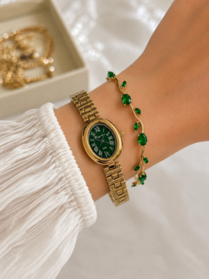 OLD MONEY WATCH WITH TULIP BRACELET