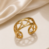 Golden Heart Adjustable Ring