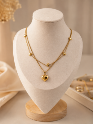 GOLDEN HEART LAYER NECKLACE