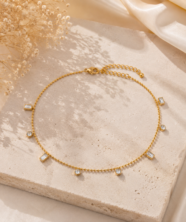 CRYSTAL DRIP ANKLETS