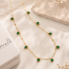 EMERALD HEART DROP NECKLACE