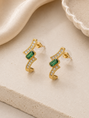 EMERALD CURVE EARING
