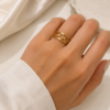 Golden Heart Adjustable Ring