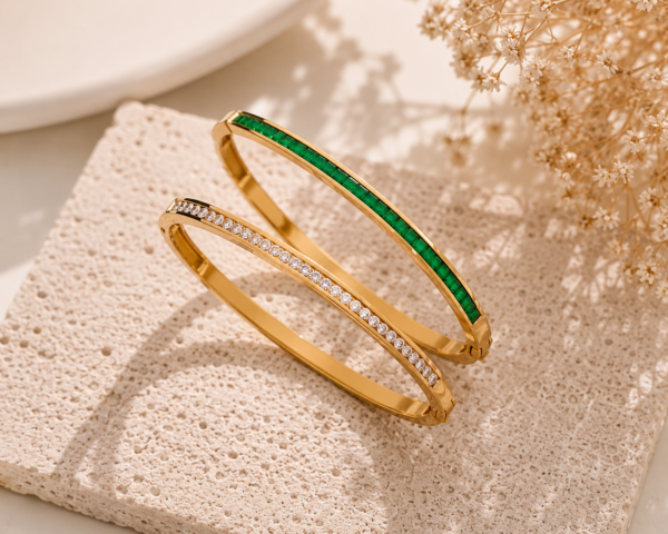 EMERALD DUO BANGLES