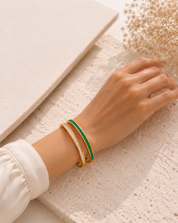 EMERALD DUO BANGLES