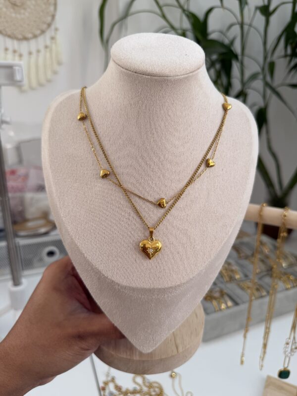 GOLDEN HEART LAYER NECKLACE