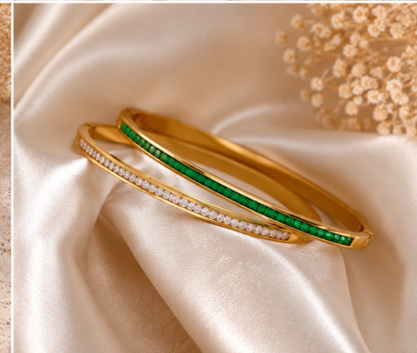 EMERALD DUO BANGLES