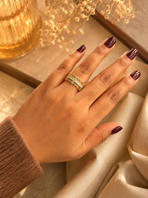 LUXE LINK STATEMENT RING