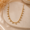 CYSTAL DROP CHARM NECKLACE